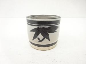 作家物　京焼　鉄釉　笹　蓋置